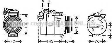 Prasco BWK318 - Компрессор кондиционера autospares.lv