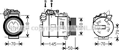 Prasco BWK388 - Компрессор кондиционера autospares.lv