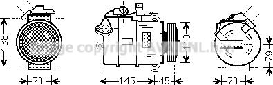 Prasco BWK383 - Компрессор кондиционера autospares.lv