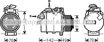 Prasco BWK387 - Компрессор кондиционера autospares.lv