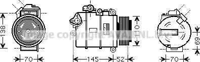 Prasco BWK336 - Компрессор кондиционера autospares.lv