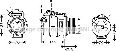 Prasco BWK331 - Компрессор кондиционера autospares.lv