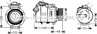 Prasco BWK328 - Компрессор кондиционера autospares.lv