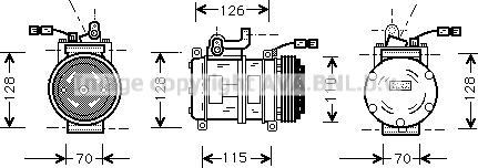 Prasco BWK231 - Компрессор кондиционера autospares.lv