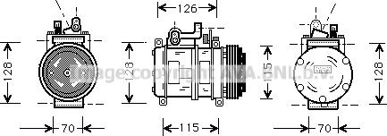 Prasco BWK227 - Компрессор кондиционера autospares.lv