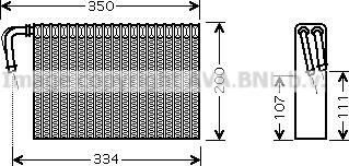 Prasco BWV305 - Испаритель, кондиционер autospares.lv