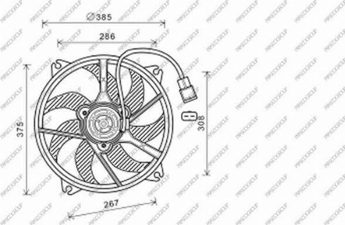 Prasco CI425F003 - Вентилятор, охлаждение двигателя autospares.lv