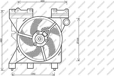 Prasco CI715F005 - Вентилятор, охлаждение двигателя autospares.lv