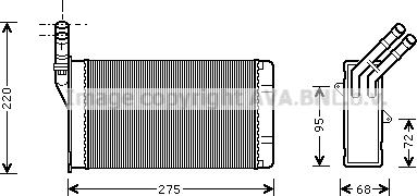 Prasco CN6055 - Теплообменник, отопление салона autospares.lv