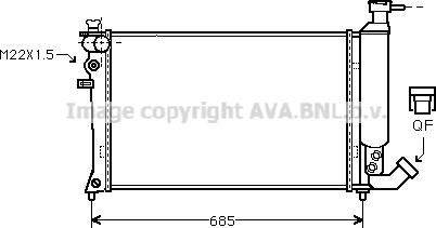 Prasco CN2062 - Радиатор, охлаждение двигателя autospares.lv