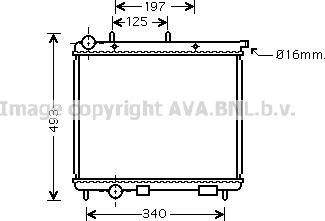 Prasco CN2190 - Радиатор, охлаждение двигателя autospares.lv