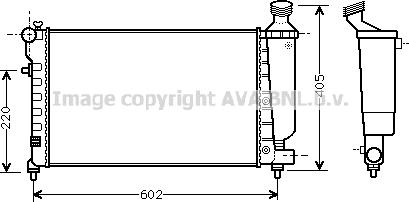 Prasco CN2197 - Радиатор, охлаждение двигателя autospares.lv