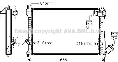 Prasco CN2165 - Радиатор, охлаждение двигателя autospares.lv