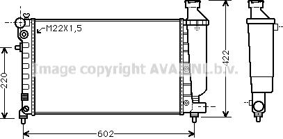 Prasco CN2117 - Радиатор, охлаждение двигателя autospares.lv