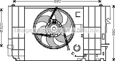 Prasco CN7546 - Вентилятор, охлаждение двигателя autospares.lv