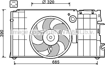 Prasco CN7548 - Вентилятор, охлаждение двигателя autospares.lv