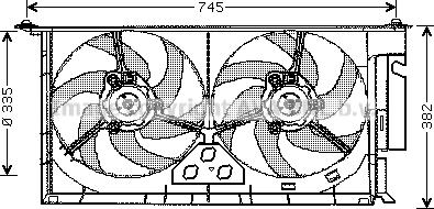 Prasco PE7538 - Вентилятор, охлаждение двигателя autospares.lv