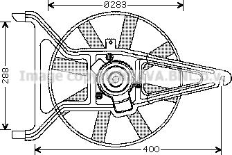 Prasco CN7542 - Вентилятор, охлаждение двигателя autospares.lv