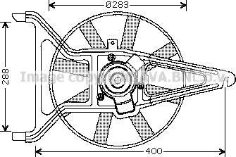 Prasco CN7539 - Вентилятор, охлаждение двигателя autospares.lv