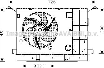 Prasco CN7537 - Вентилятор, охлаждение двигателя autospares.lv