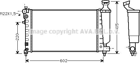 Prasco CNA2119 - Радиатор, охлаждение двигателя autospares.lv