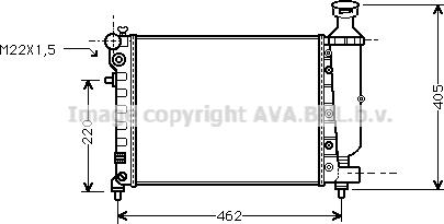 Prasco CNA2115 - Радиатор, охлаждение двигателя autospares.lv