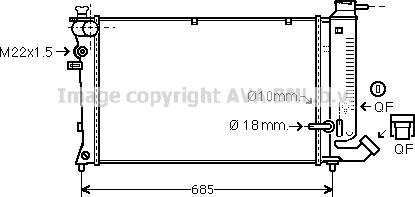 Prasco CNA2111 - Радиатор, охлаждение двигателя autospares.lv