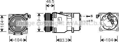 Prasco CNK201 - Компрессор кондиционера autospares.lv