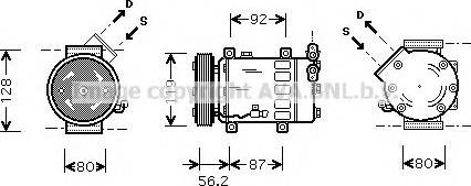 Prasco CNAK214 - Компрессор кондиционера autospares.lv