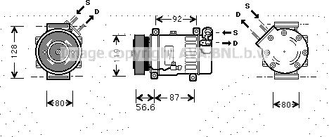 Prasco CNAK238 - Компрессор кондиционера autospares.lv