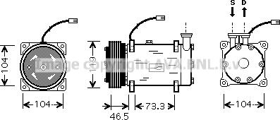 Prasco CNK030 - Компрессор кондиционера autospares.lv