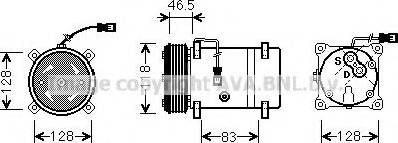 Prasco CNK158 - Компрессор кондиционера autospares.lv