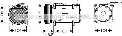 Prasco CNK160 - Компрессор кондиционера autospares.lv
