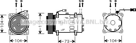 Prasco CNK180 - Компрессор кондиционера autospares.lv