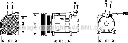 Prasco CNK175 - Компрессор кондиционера autospares.lv