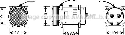 Prasco CNK176 - Компрессор кондиционера autospares.lv