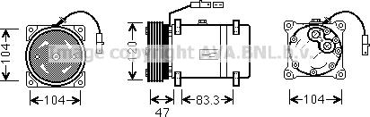 Prasco CNK178 - Компрессор кондиционера autospares.lv