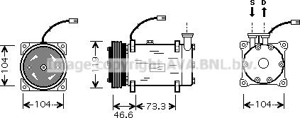 Prasco CNK215 - Компрессор кондиционера autospares.lv