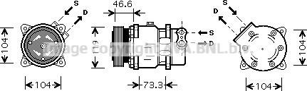 Prasco CNK218 - Компрессор кондиционера autospares.lv