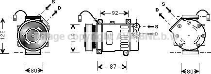 Prasco CNK217 - Компрессор кондиционера autospares.lv