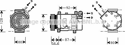 Prasco CNK238 - Компрессор кондиционера autospares.lv