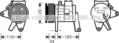 Prasco CRAK065 - Компрессор кондиционера autospares.lv