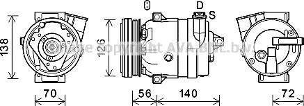 Prasco CTK066 - Компрессор кондиционера autospares.lv