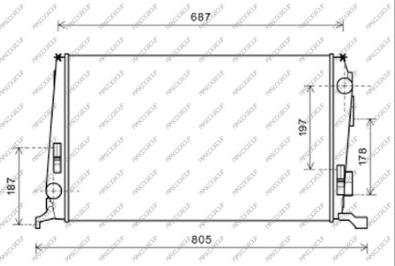 Prasco DA820R001 - Радиатор, охлаждение двигателя autospares.lv