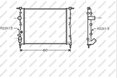 Prasco DA220R001 - Радиатор, охлаждение двигателя autospares.lv