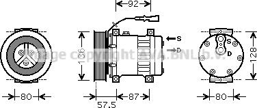 Prasco DFK033 - Компрессор кондиционера autospares.lv