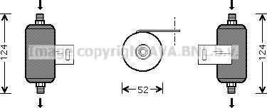 Prasco DFD028 - Осушитель, кондиционер autospares.lv