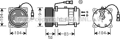 Prasco DFK038 - Компрессор кондиционера autospares.lv
