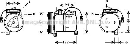 Prasco DNK004 - Компрессор кондиционера autospares.lv