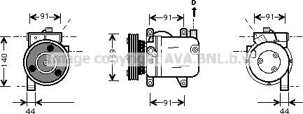 Prasco DNK001 - Компрессор кондиционера autospares.lv